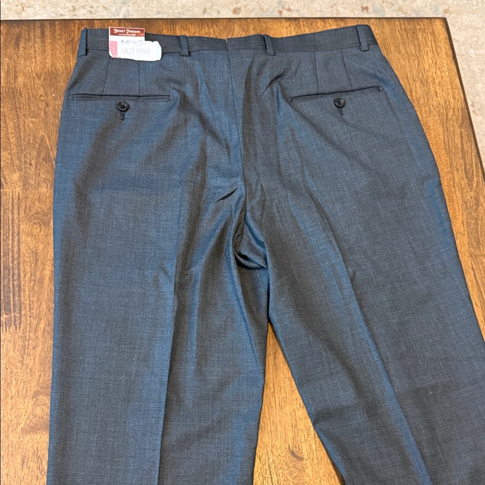 Hickey Freeman Men’s Wool Dress Pants- Grey, Size 36 Regular - Picture 8 of 9